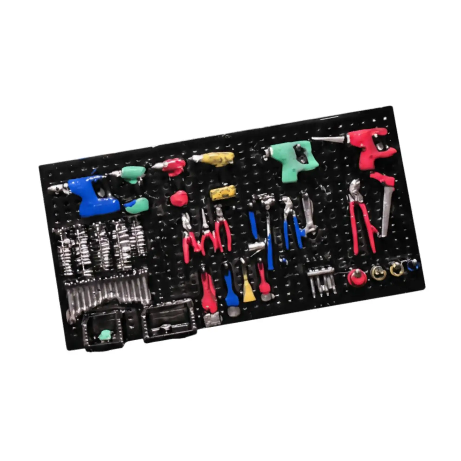 1/64 Pegboard Drill Holder Model Realistic with Garage Tool Model Auto Repair Diorama Accessory for Micro Landscape Train Layout
