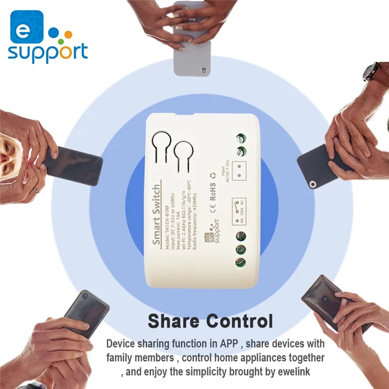 ABRB-Wifi Inteligente Temperatura Umidade Sensor Monitor Interruptor Casa Inteligente Ewelink APP Controle