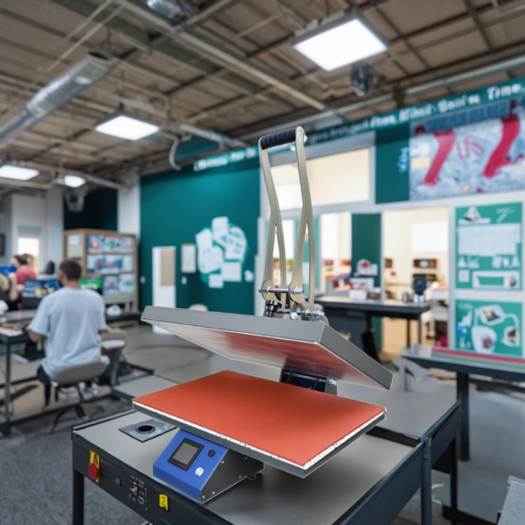 Easy To Operate Single Station Mini Logo Printing Heat Press Machine For Clothes And Bags