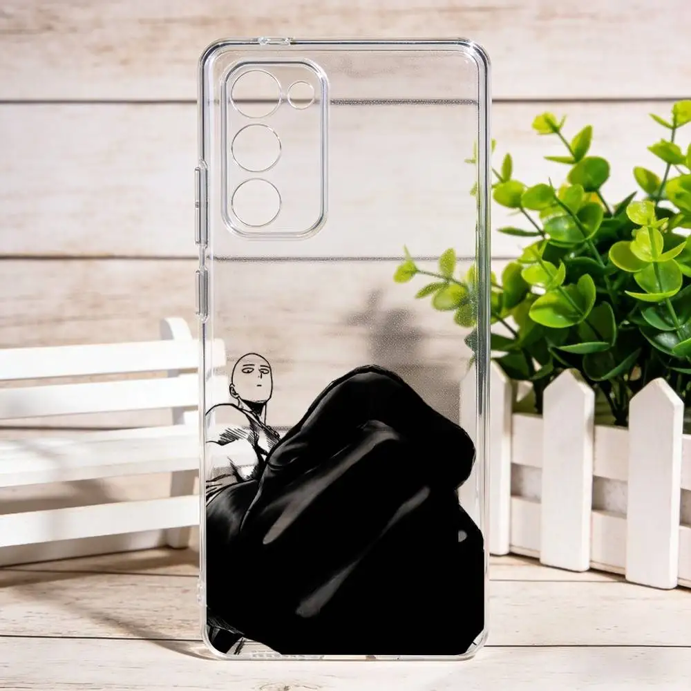 

One Punch Man Saitama Manga For Samsung Galaxy S24 S25 S23 S22 S21 Plus S24 S25 Transparent Cover Phone Case