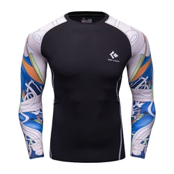 Custom Surfing Diving Tight Long Sleeve Rash Guard Swimwear Men UV Protection Surf Clothing Beach Floatsuit T Shirt For Adults