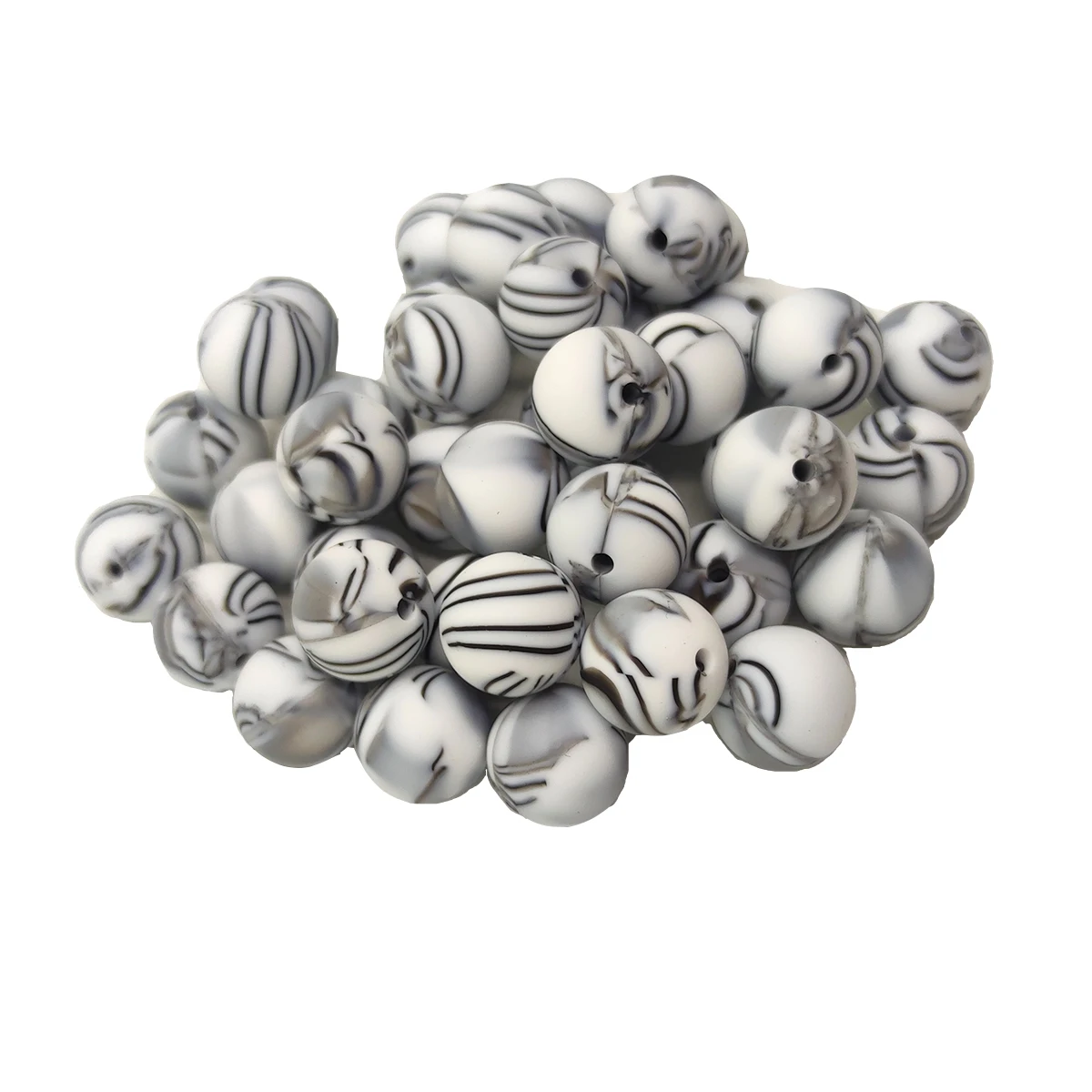 100pcs Food Grade Round Silicone Beads 15mm Baby Teething Necklace Toy DIY Pacifier Chain Care Baby Teether Product BPA Free