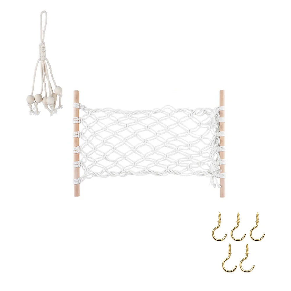 

1Set Bohemian Basket Woven Cotton Rope Fruit Vegetable Storage Organizer Decorative Home Garden Wall Hanging Pendant Handcrafted