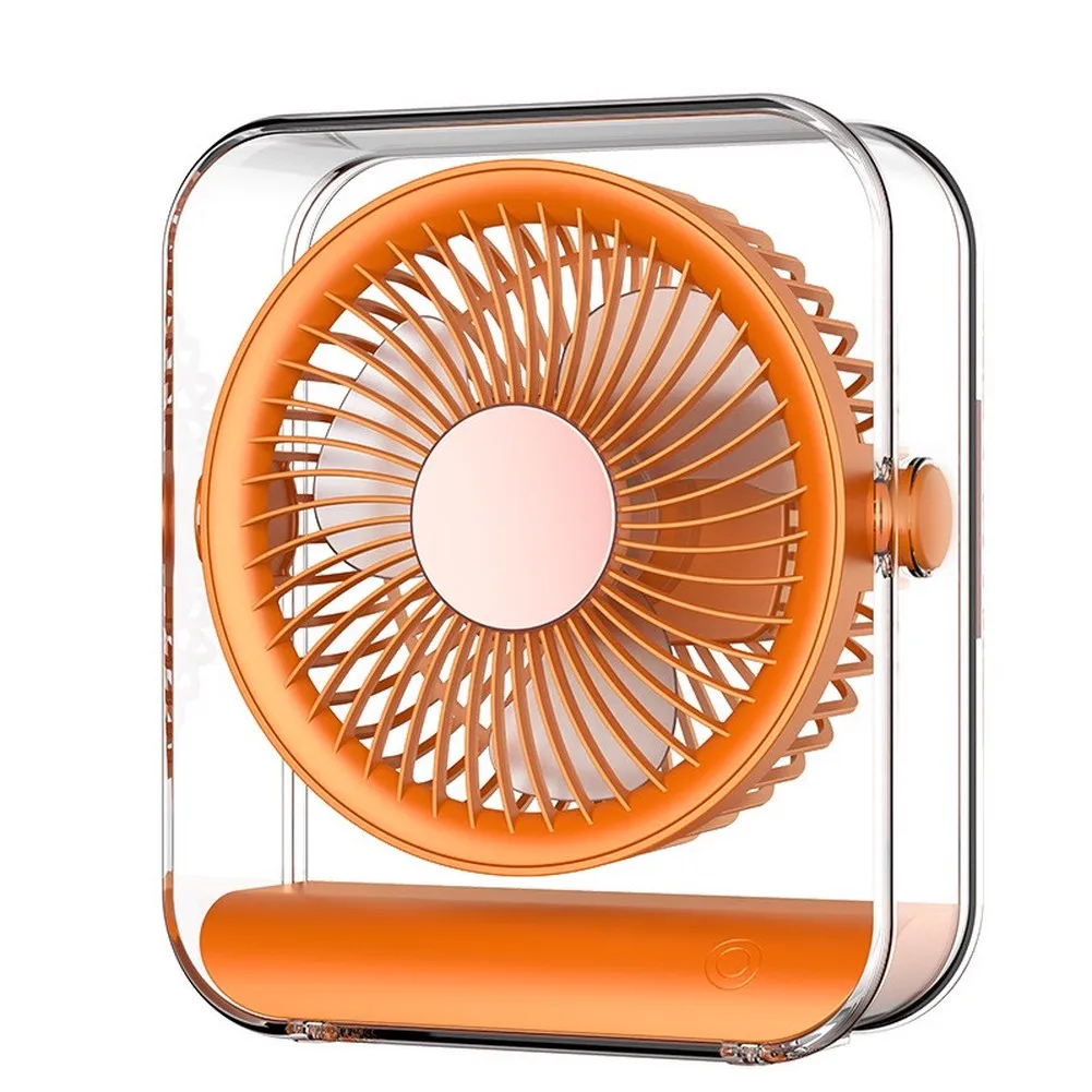 Silent USB Air Circulator Fan 360 Rotation 3 Speed Control ABS Construction 17.5x8.2x20cm Dimensions Black White