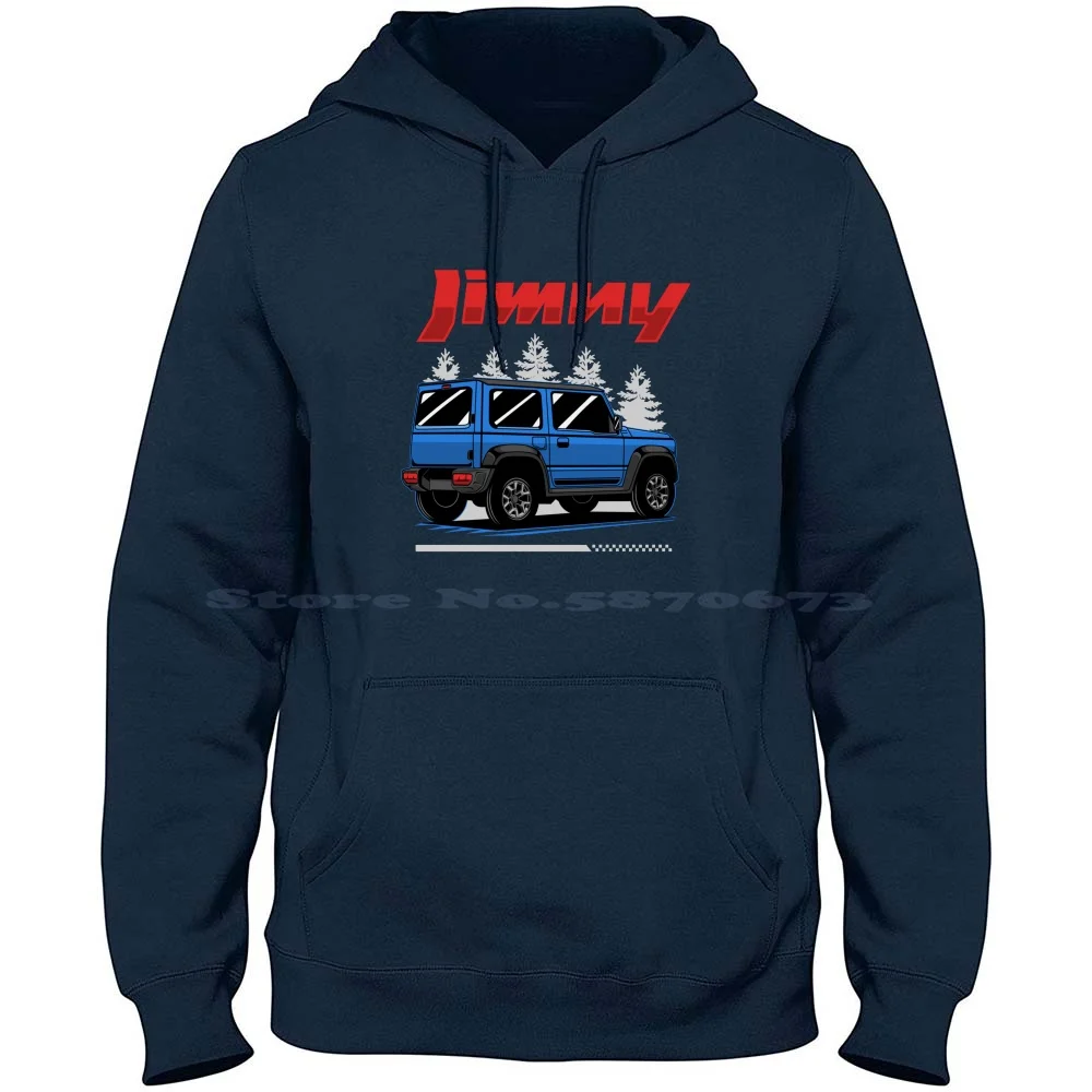 

Jimny Blue Advanture 100% Cotton Hoodie Jimny Off Road 4 Offroad Cars Samurai Jdm 4 X 4 Japan Vitara