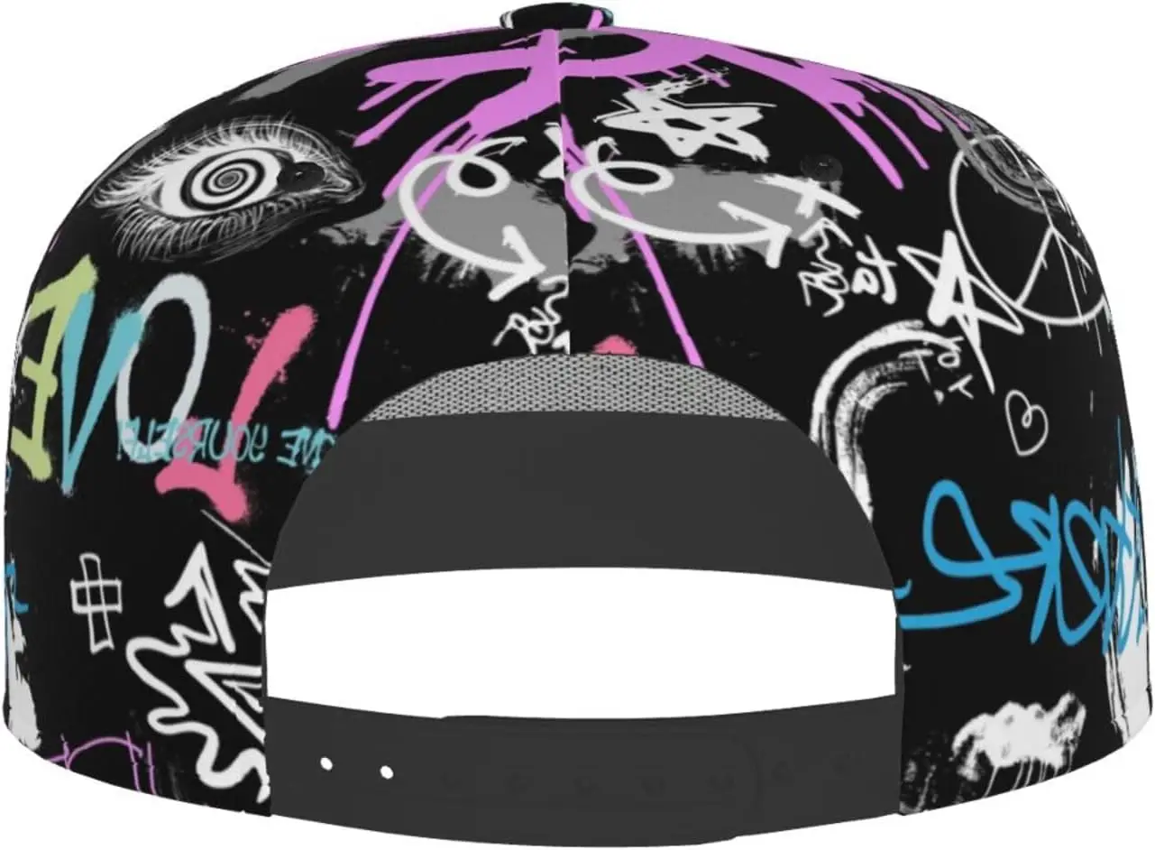 الكتابة على الجدران الفن قبعة بيسبول مضحك طباعة قابل للتعديل شقة بيل حافة قبعة الهيب هوب قبعة قبعة بيسبول للرجال النساء