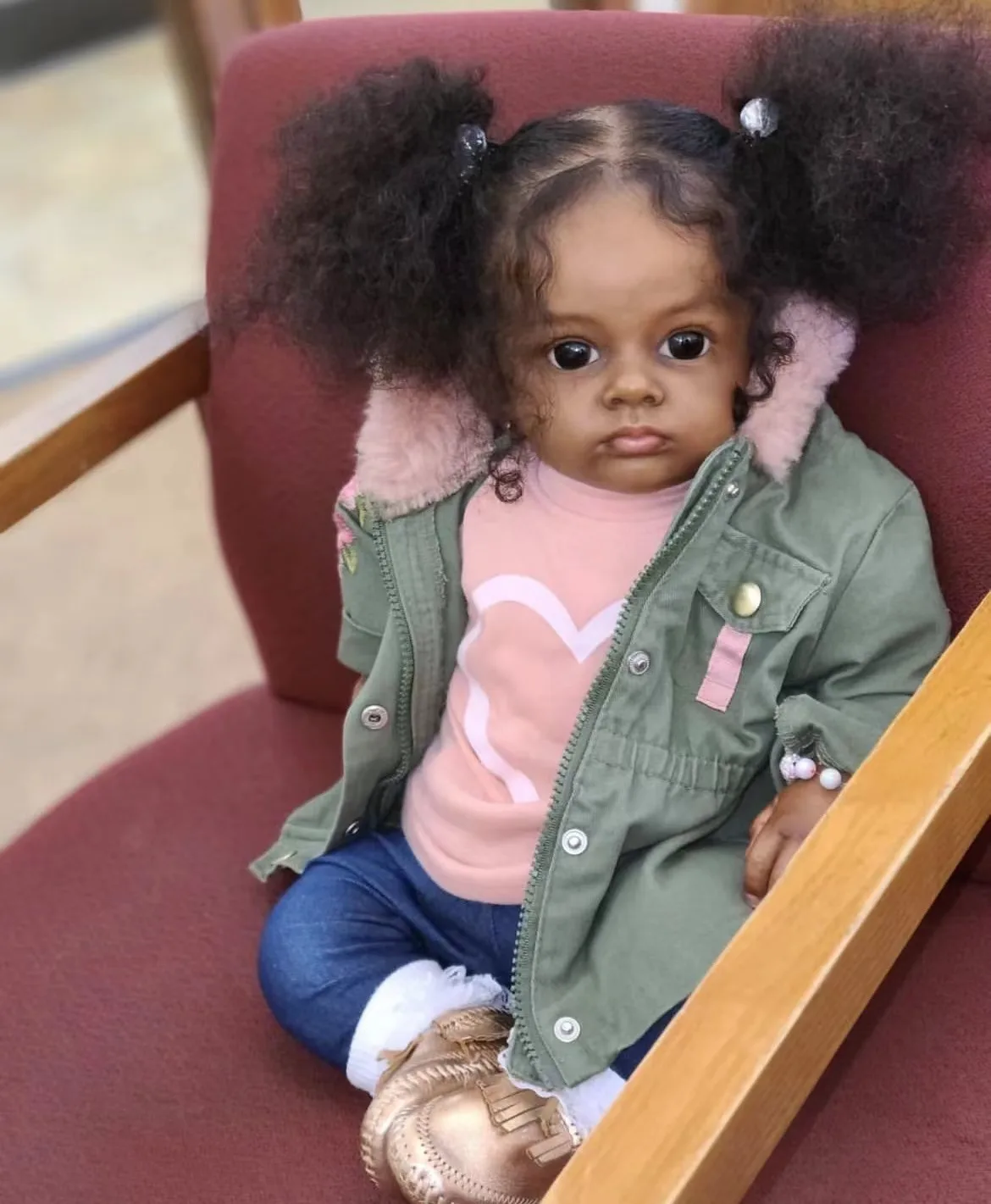 FBBD Customized Limited Supply24inch Reborn Baby Tutti With Dark Skin Already Finished Doll Christmas Gift