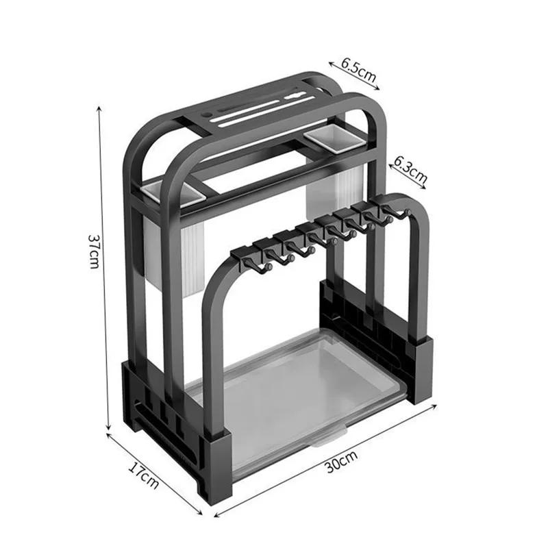 Stainless Steel Knife Holder Kitchen Rack Home Countertop Cutting Board Rack Cutting Board Knife Integrated Storage Rack