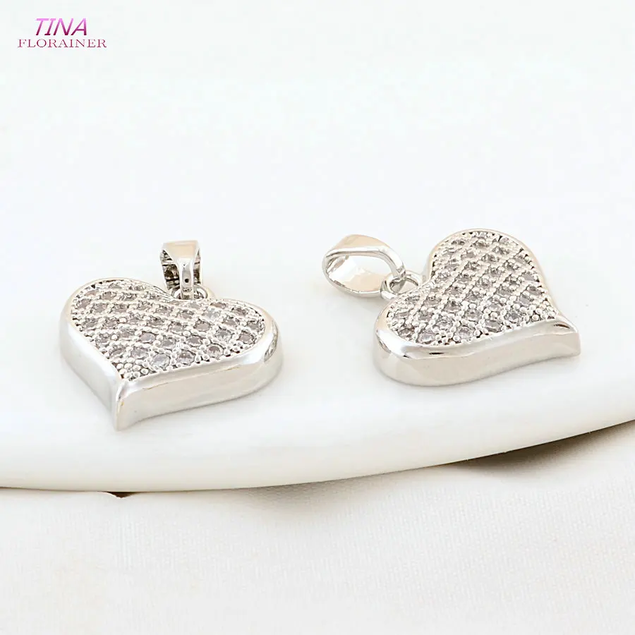 14,5*15MM 18K Gold Farbe Messing Herz Halskette Charms Anhänger Ohrringe Schmuck Machen Liefert Zubehör – Detail 6