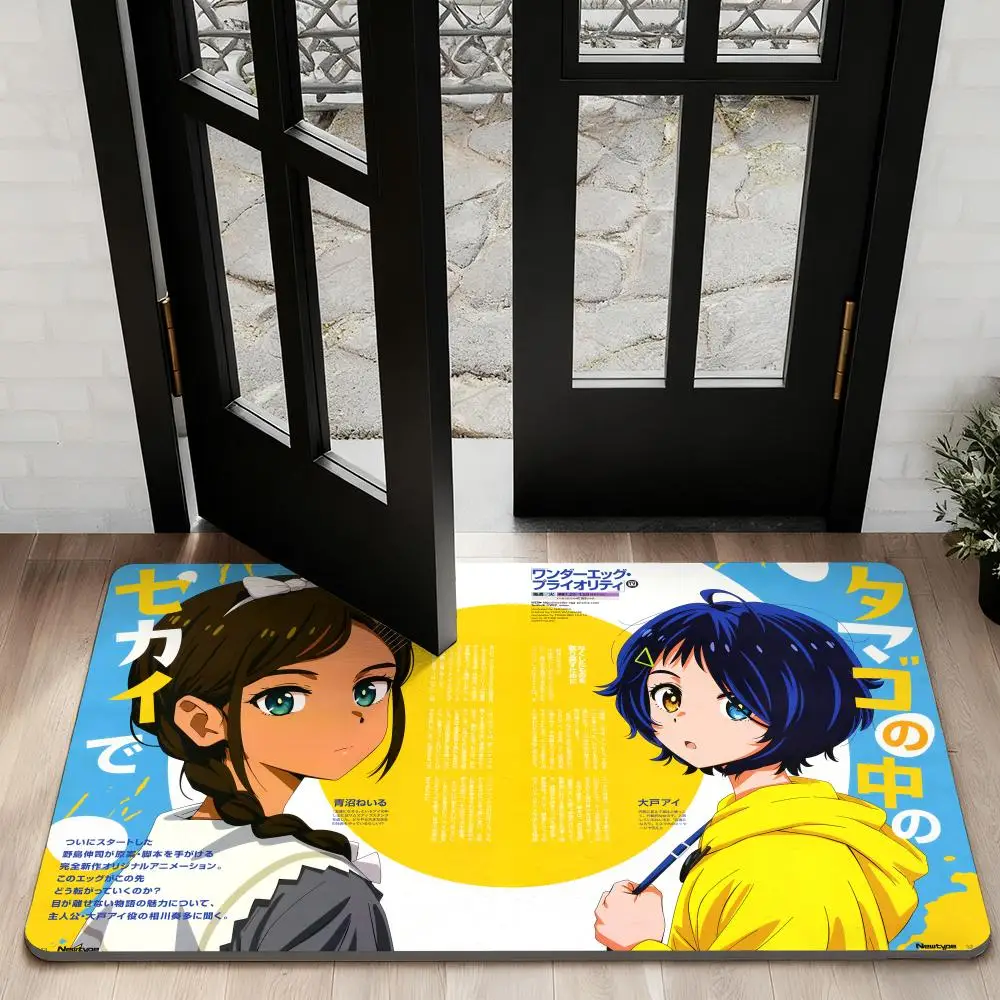 

girl Wonder E-Egg Prioritys Floor Mat Diatom Bath Mat Absorbent Quick Dry Non-Slip TPR Backing Soft Plush Draining Rugs