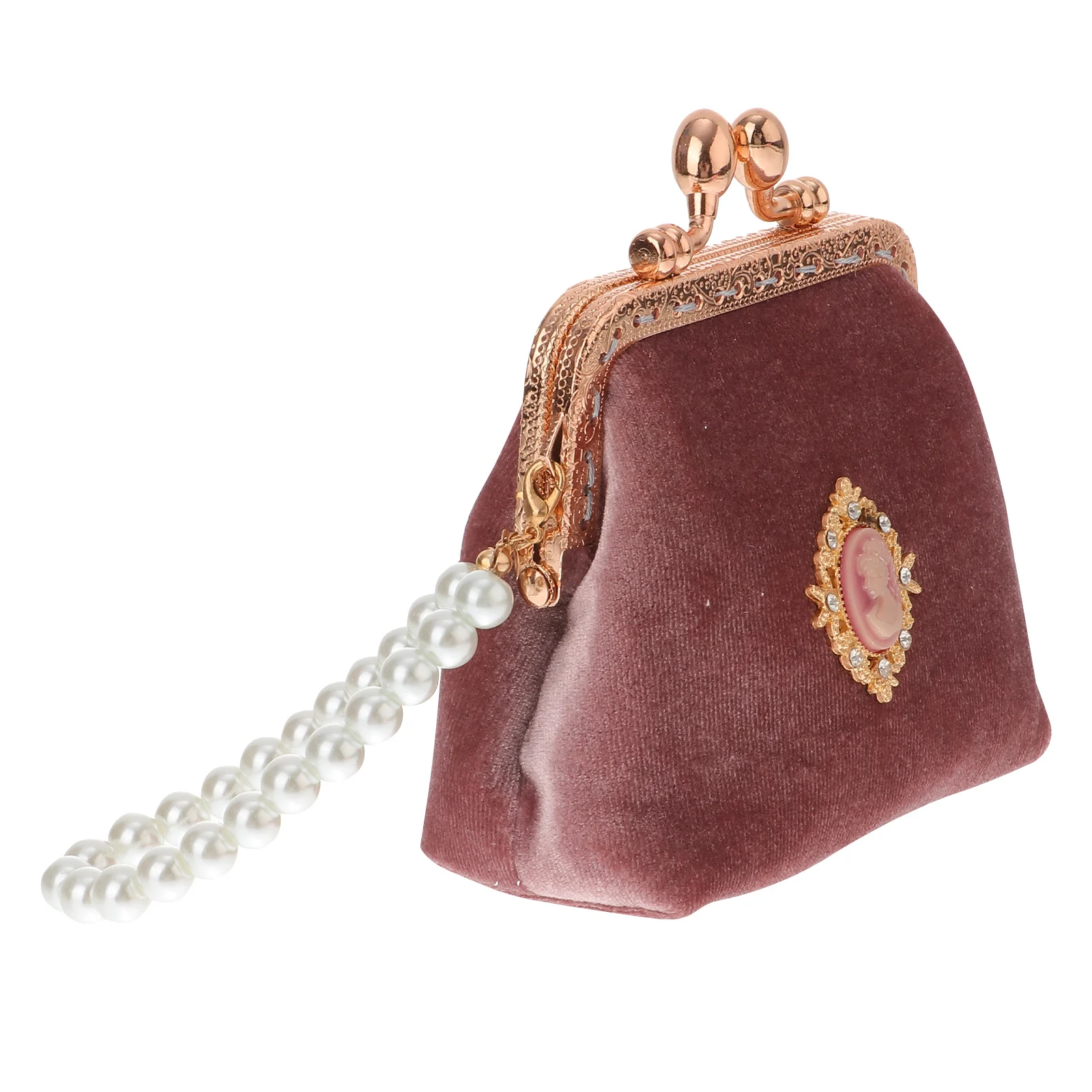 Exquisite Workmanship Coin Pouch Vintage Style Purse Portable Small Wallet Red Vintage Style Purse Lovely Coin Pouch