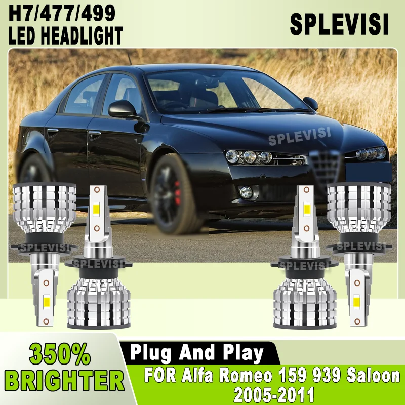 

4pcs Plug and Play Effective heat dissipation H7 477 499 led headlight For Alfa Romeo 159 939 Saloon 2005 2006 2007 2008-2011