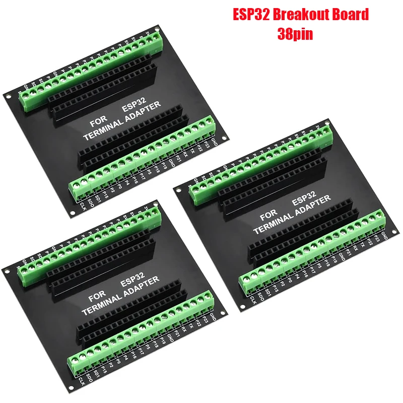 3pcs 38PIN ESP32 Breakout Board, Aideepen ESP32 ESP32S Breakout Board GPIO 1 into 2 for 38PIN Narrow Version NodeMCU-32S
