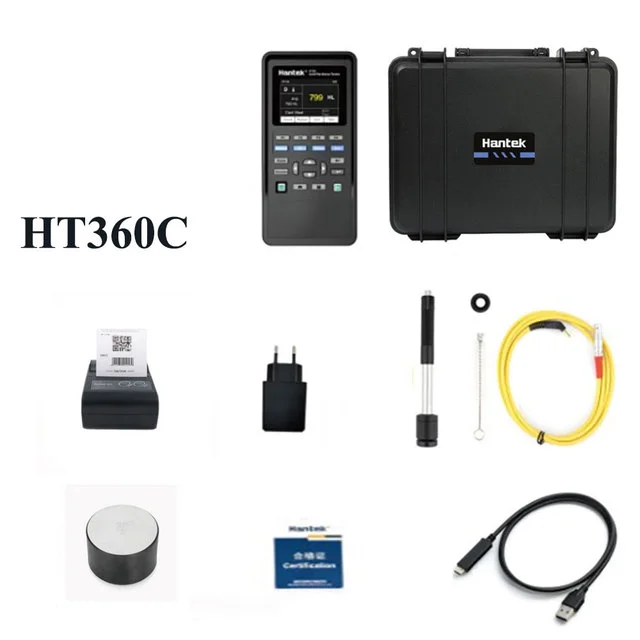 Hantek Leeb Hardness Tester HT360/HT360C Portable Leeb Hardness Tester with Multi Scales,Metal Hardness Tester Kit