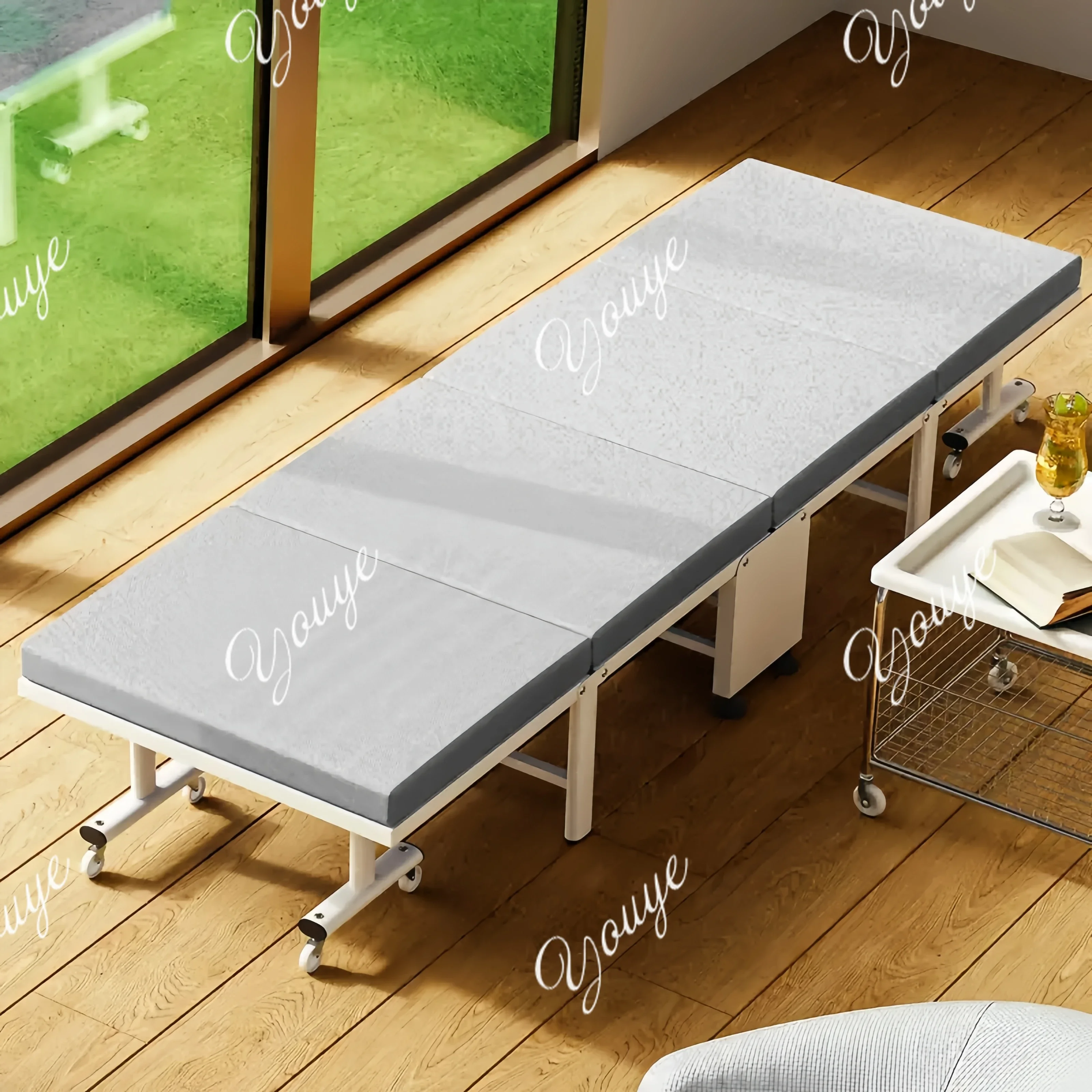 XX Folding Bed Dust Bag Or 1 Folding Bed With High Density Compact Storage With High Density Sponge Mattress, Single Bed, Easy