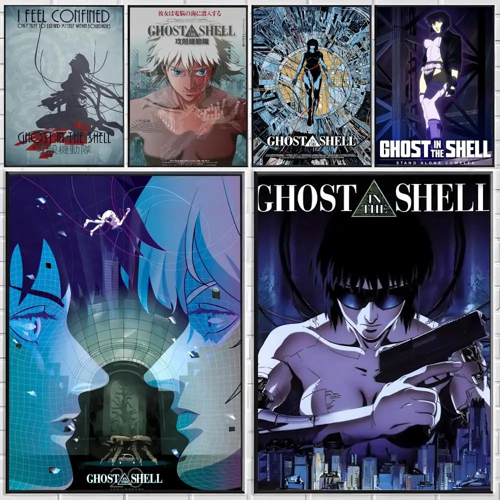 Manga Ghost In The Shell Poster Stylish Wall Art for Bedroom Living Room Bar Café Home Decor Gift