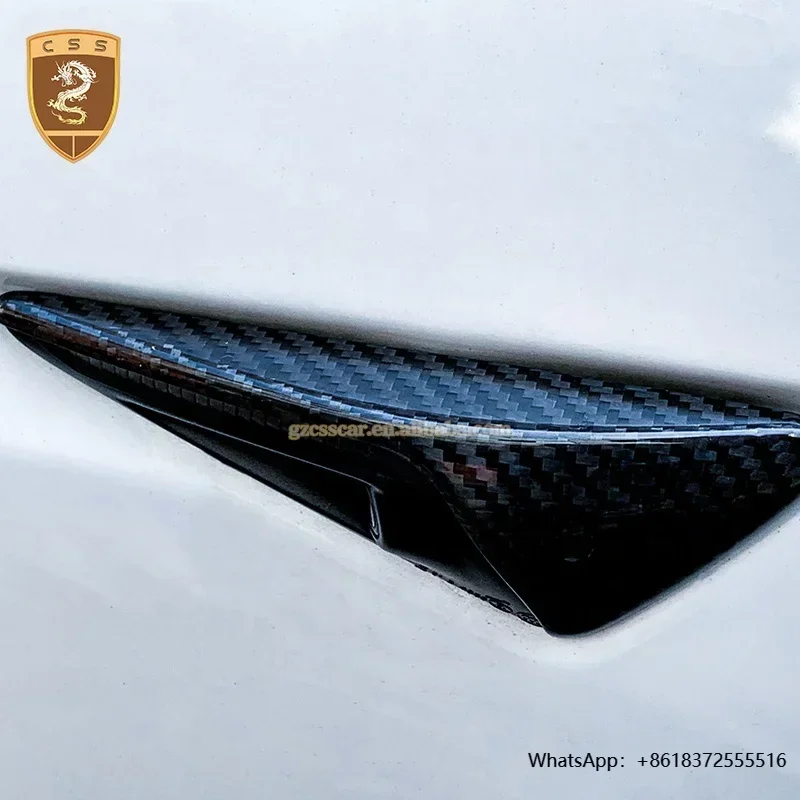 

X Auto Accessories Dry Carbon Fiber Car Side Fenders Air Vents For Tesla Model 3