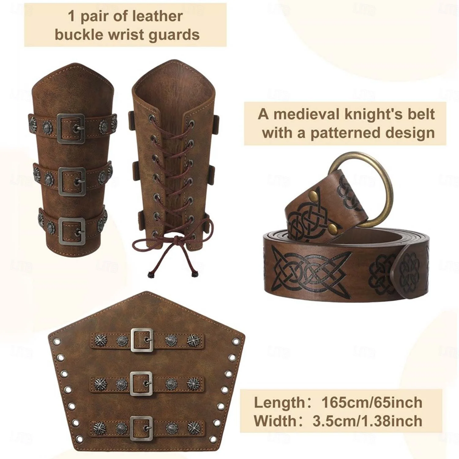 Männer Mittelalterliches Renaissance-Cosplay-Kostümset Halloween Karneval Hemd Hose Outfit Bühnenauftritt Ritter Krieger Faschingskostüm – Detail 13