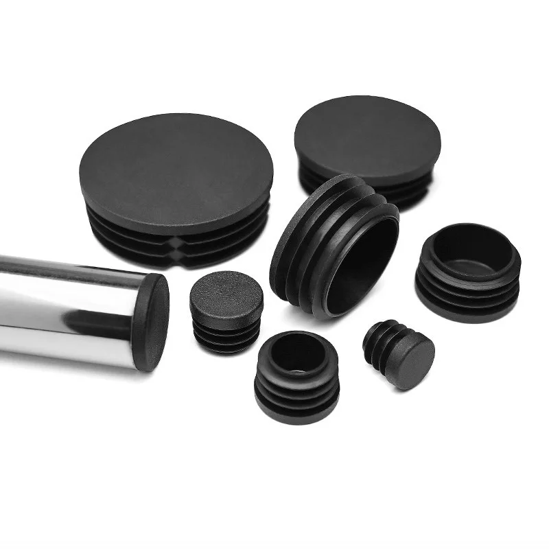 Black Round Plastic Blanking End Cap Diameter10~140mm Tube Pipe Inserts Plug Bung Insert Stopper For Chair Leg Pipe Tapon Tubo
