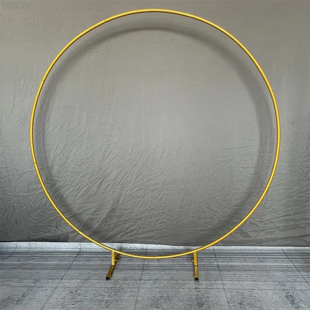 Metalen Cirkel Stand Bruiloft Arche Ronde Ballon Boog Bloem Gouden Achtergrond Boog DIY Frame Verjaardagsfeestje Baby Douche Decoratie