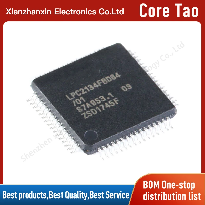 

1pcs/lot LPC2134 LPC2134FBD64 LPC2134FBD64/01 QFP64 32-bit microcontrollers