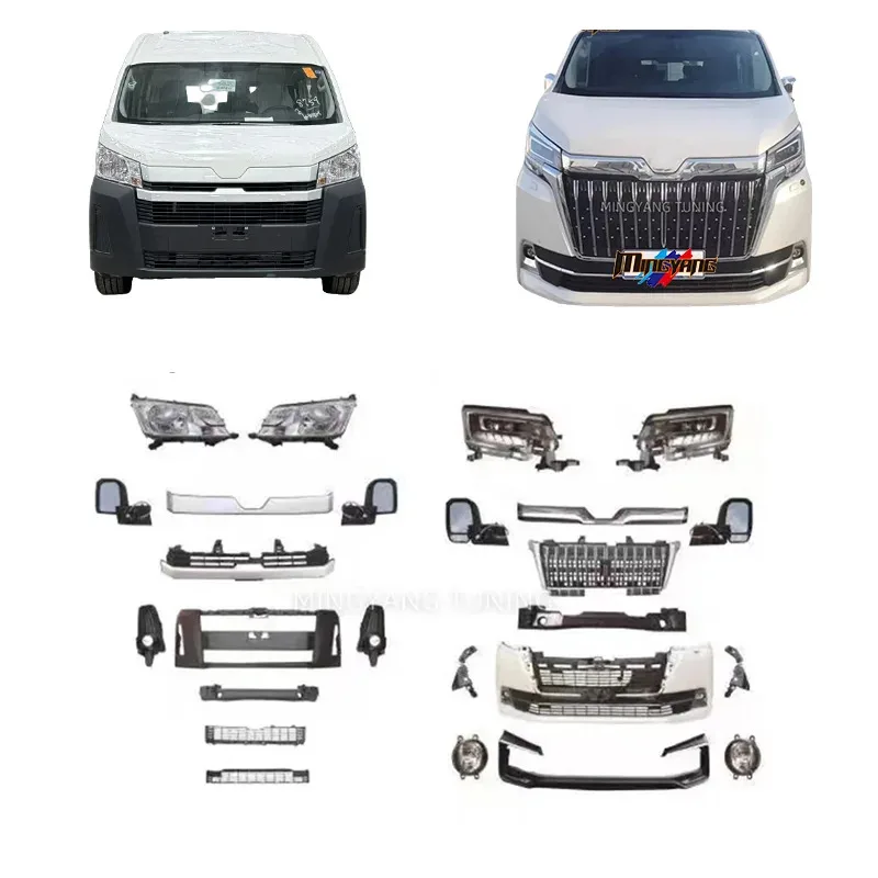 

Modification Hot Selling Bodykit With WLAD Front Lip for Hiace 2019 Conversion to Hongqi 2020 Bodykit