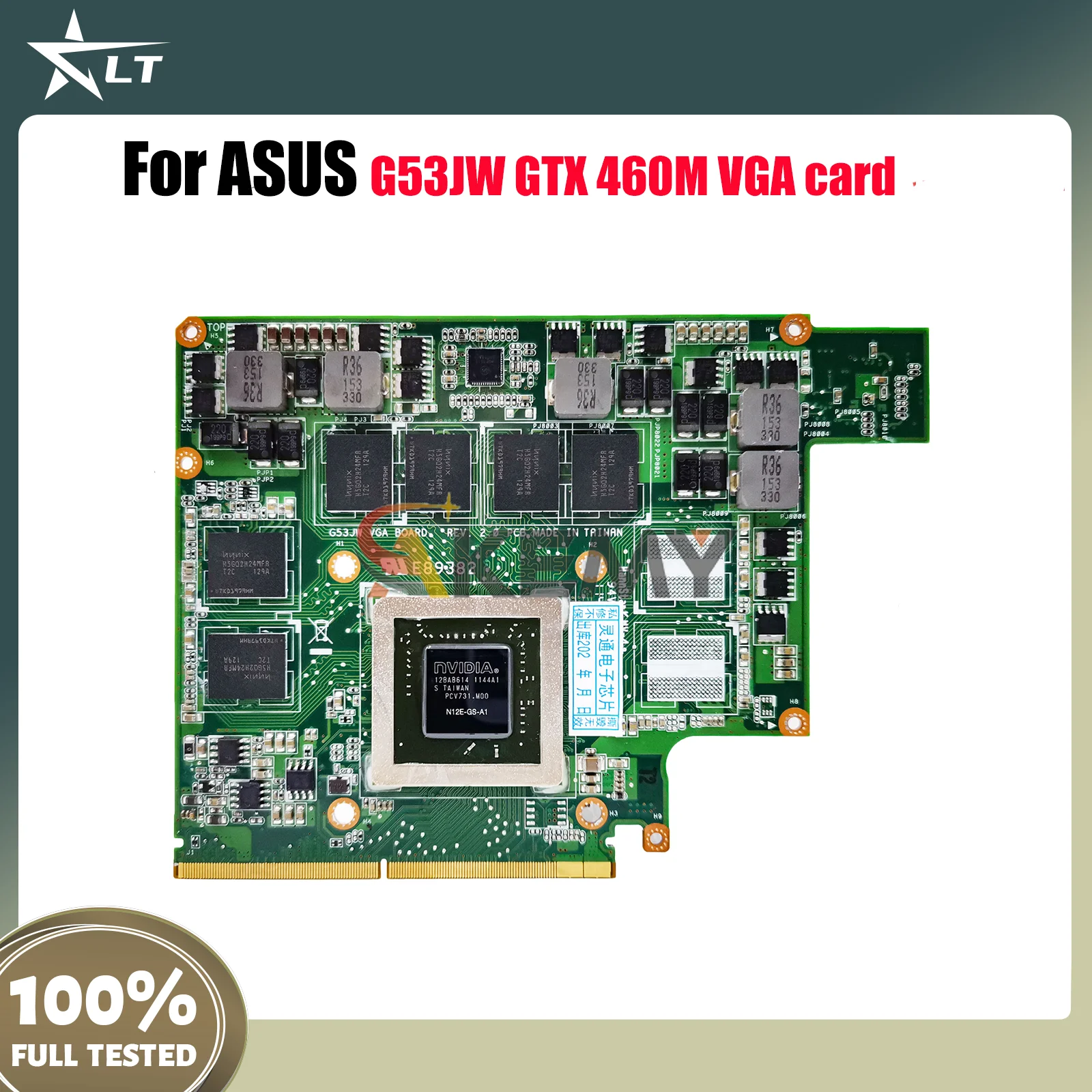 เมนบอร์ดแล็ปท็อป G53JW สำหรับ ASUS GTX460M G53XI74JW 460M G53JW VGA GTX การ์ดเมนบอร์ดโน้ตบุ๊ก ทดสอบ 100% แล้ว OK จัดส่งเร็ว มีสินค้าในสต็อก