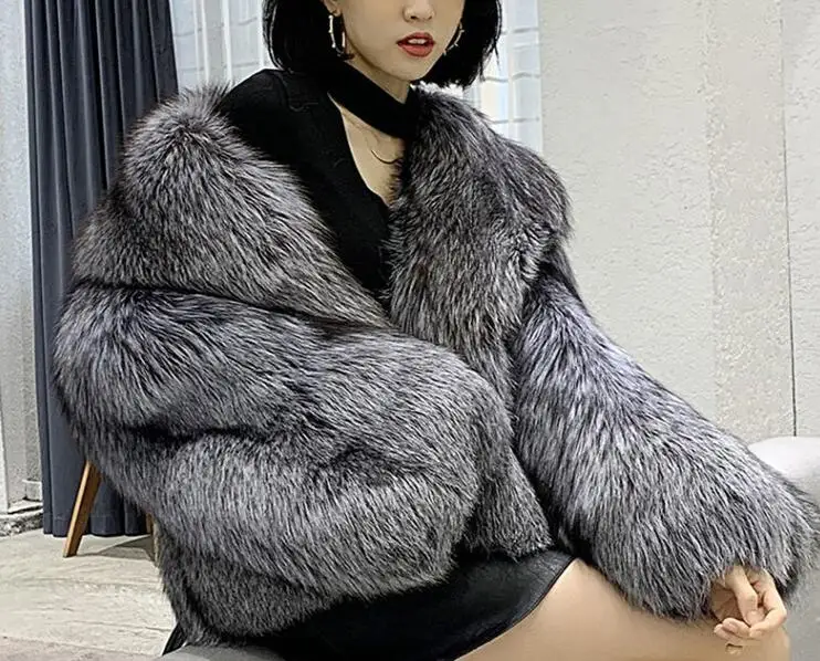 Manteau en fausse fourrure pour femme, court, à la mode, moelleux, Vintage, nouvelle veste décontractée, confortable et élégant, hiver