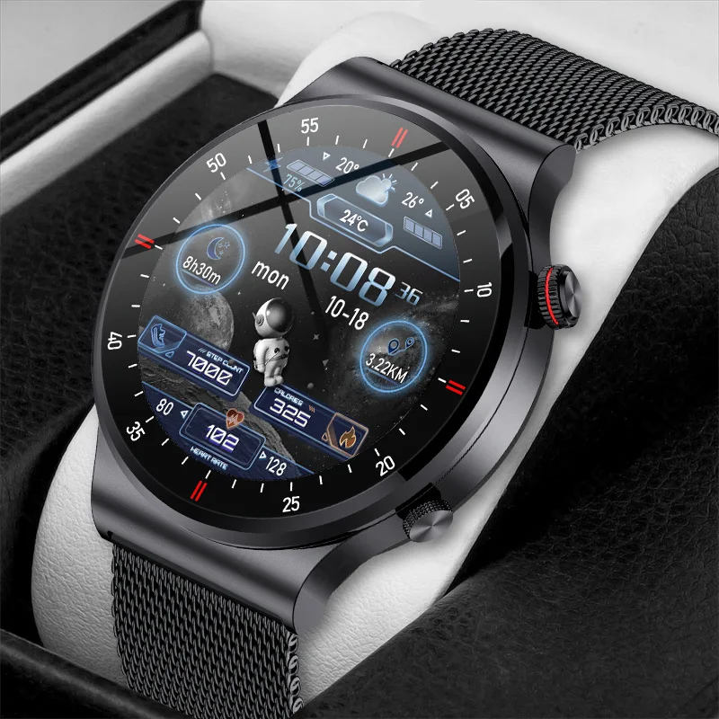 

FOXBOX Смарт-часы Фитнес Спорт Мониторинг здоровья Беспроводной вызов с умными часами Водонепроницаемые погоды для Android IOS SmartWatch