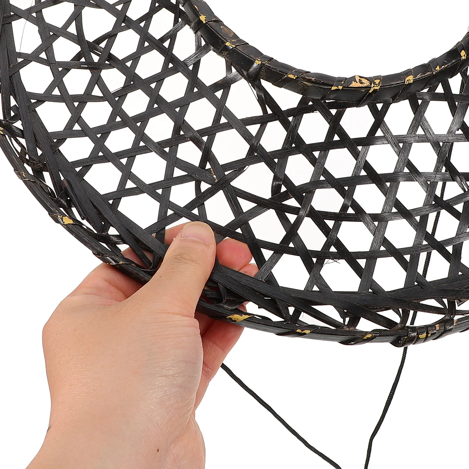 الخيزران المنسوجة الساموراي قبعة اليدوية تأثيري الدعامة الطرف اليابانية الزخرفية جوفاء مخروط قبعة لوازم المنزل مخروط قبعات