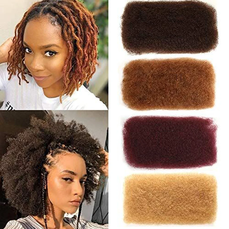 STYLEICON Remy Bulk Hair No Attachment Peruvian Afro Kinky Curly Wave Human Hair Bulk For 1Pc Braiding Natural Color Braids Hair