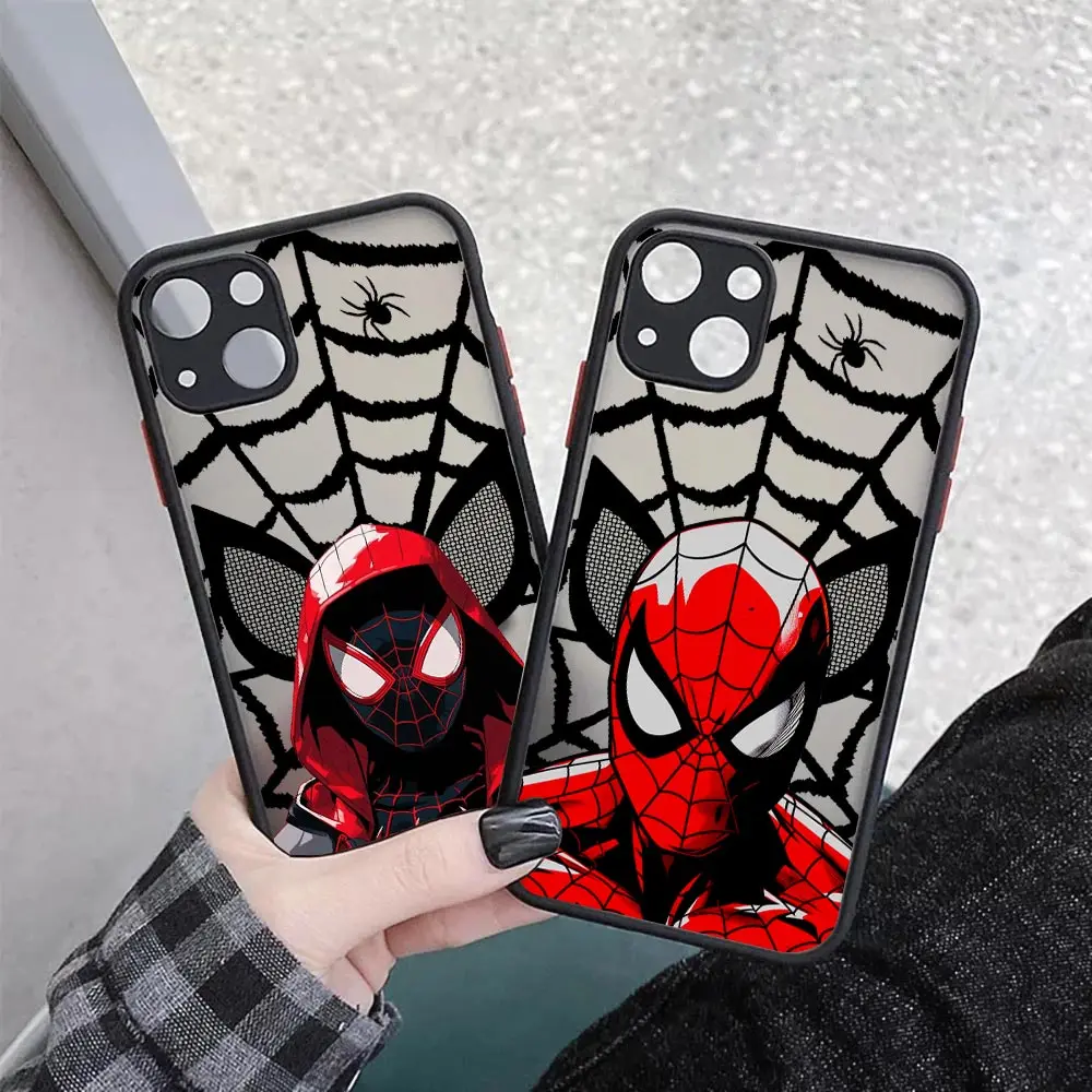 Marvel Spiderman Miles Morales Heroes Translucent Case For iPhone 17E 17 16 16E 15 14 13 12 11 Pro Max 17 Air 8 Plus XR XS Cover view 3