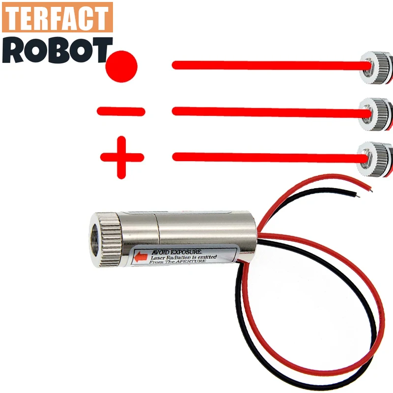 650nm 5mW Red Point / Line / Cross Laser Module Head Glass Lens Focusable Industrial Class