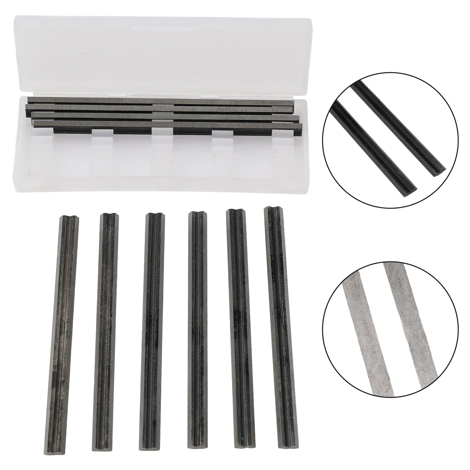 

82mm Carbide Planer Blades Manganese Steel Tool Kits Slide-in Design Hard Alloy For Cutting Woods For Ply-wood Board