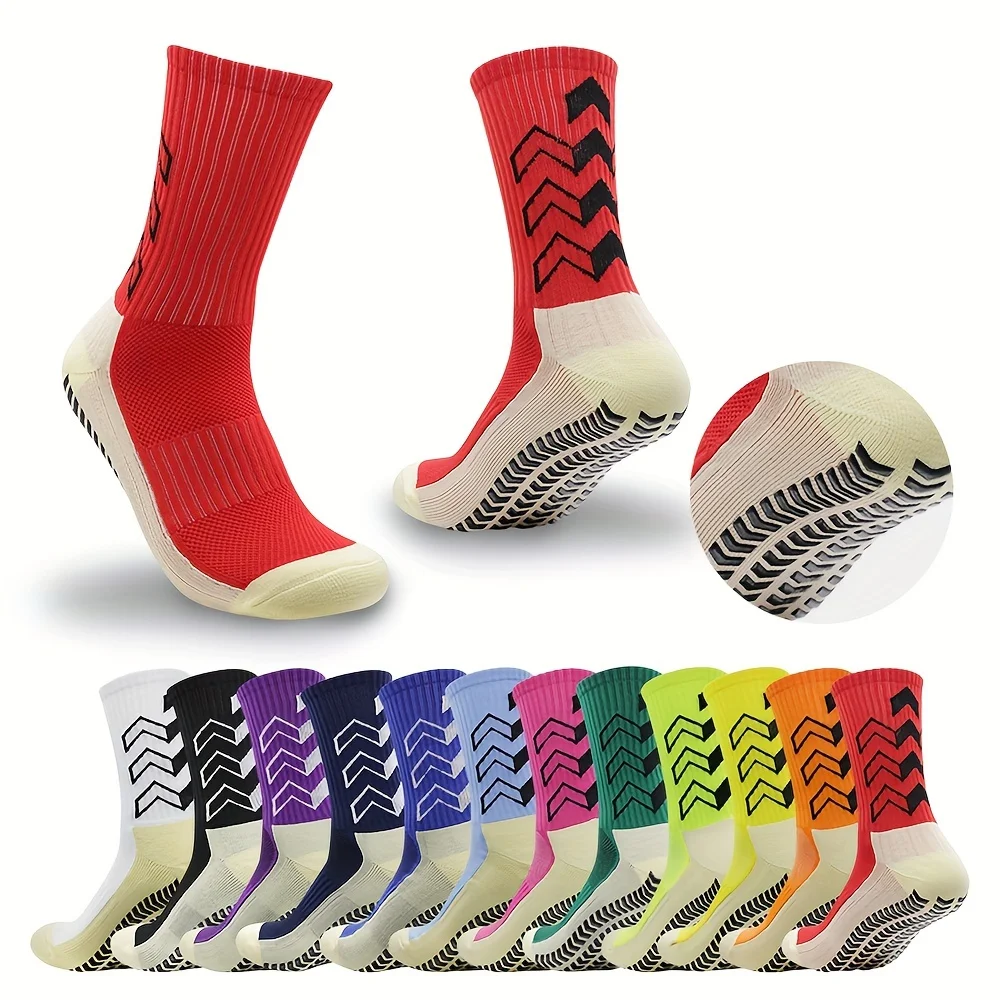 6 pairs of socks men's long socks long tube adhesive long socks basketball socks long tube sports socks