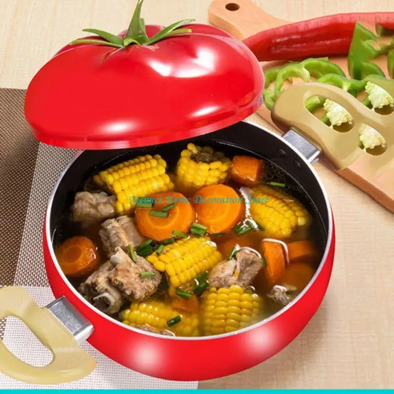 H7BF Fruit Tomato Stockpot Frying Pan Cooking Pot Saucepan Induction Cooker Aluminum