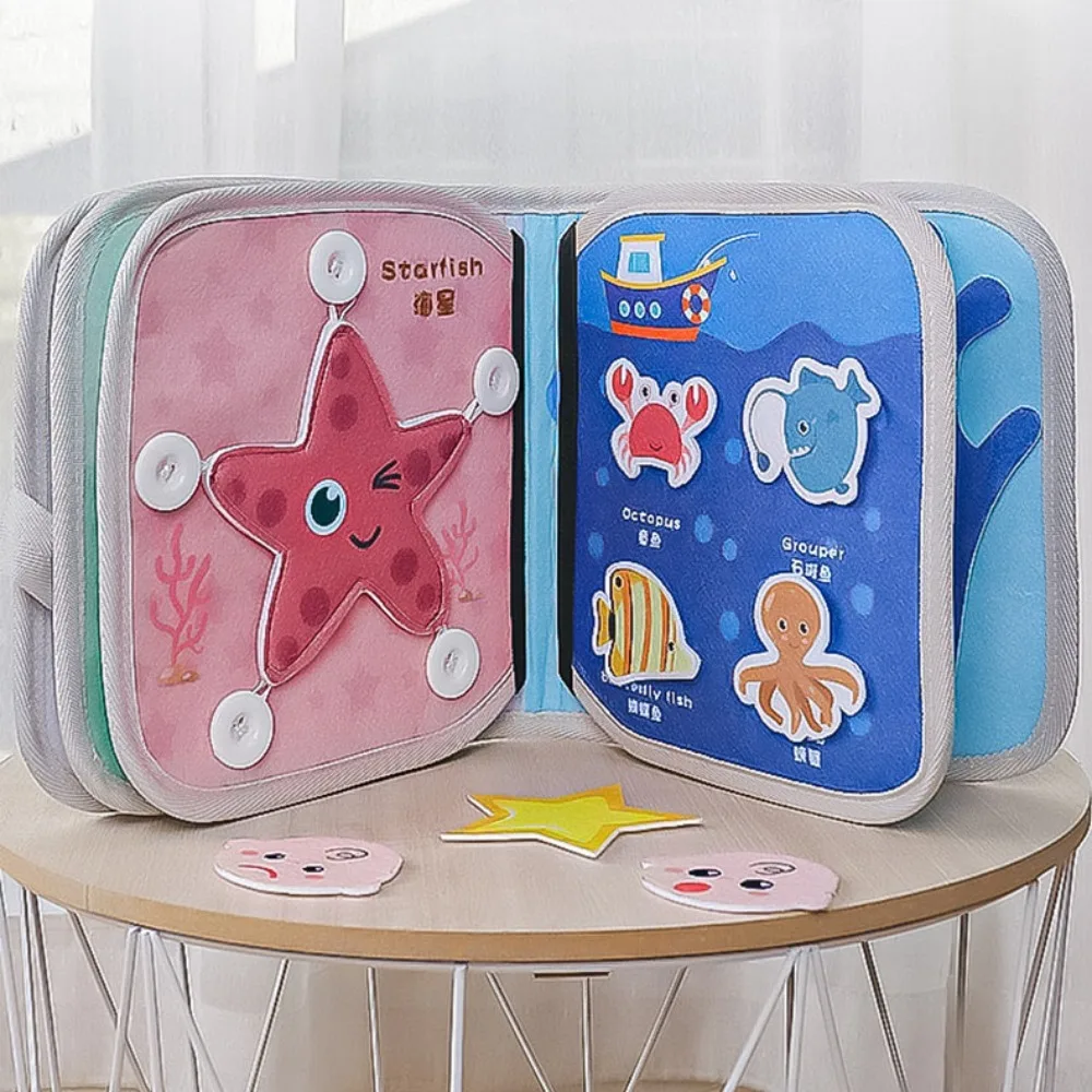 Soft Baby Cloth Book Early Educational Stereoscopic Cloth Quiet Book Learning Educational Puzzle Felt Book