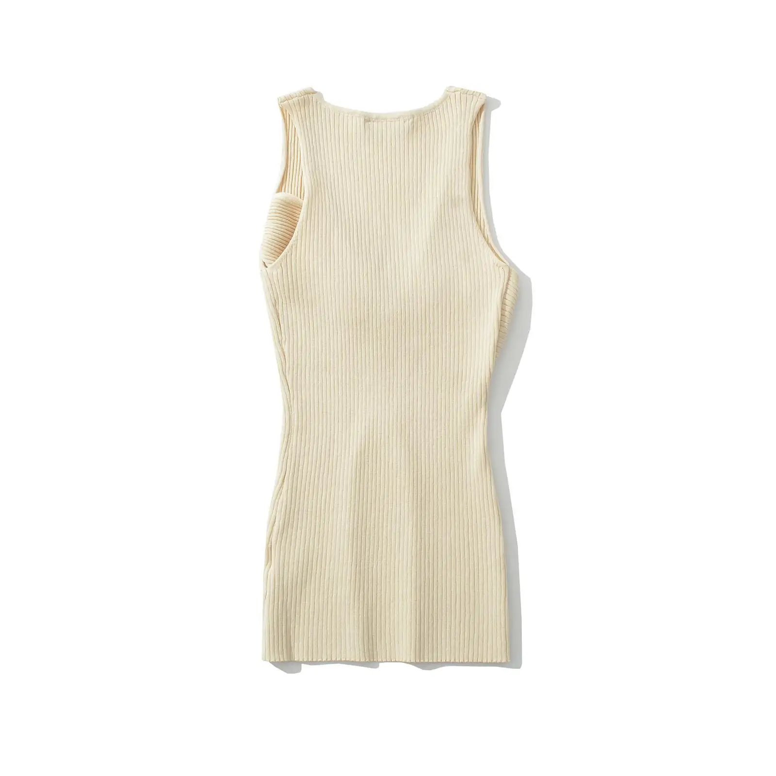 سترة صيفية محبوكة سترة متقاطعة مربعة الشكل بلوفرات رفيعة مرنة