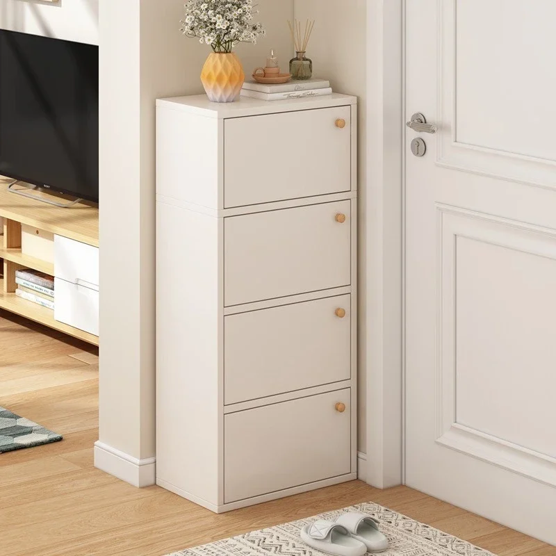 Narrow Home Shoe Rack, Simple And Space Saving, Entrance Cabinet, Small Unit, Large Capacity, Corner Dust-proof Bucket Cabinet,