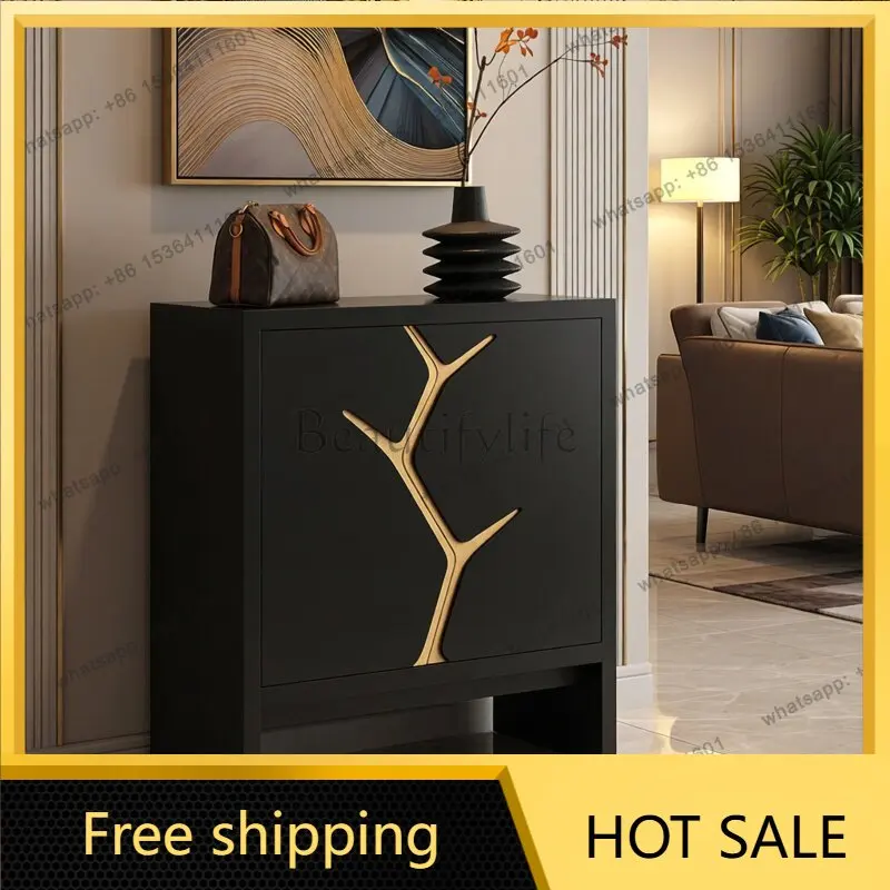FG Italian minimalist shoe cabinet entrance against the wall storage cabinet