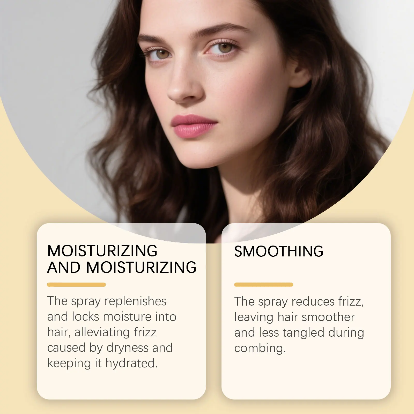 Hoegoa Hair Moisturizing Spray Oil Control Fluffy Thickening Anti Frizz Refresh Delicate Smooth Nourish Scalp Hair Care Product