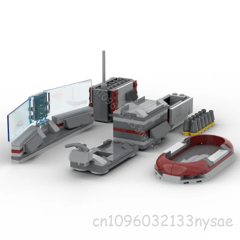 

New MOC Space Wars Base Accessories Command Stations Crates Carts Building Blocks Model DIY Bricks Toys for Kids Birthday Gift