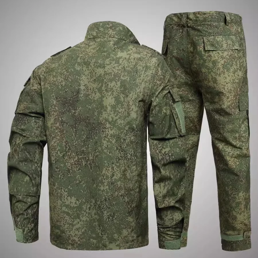 Russian Camouflage Suit Men's Four Seasons Sulian Outdoor Mountaineering Wear-Resistant Jacket Field Training Wear
