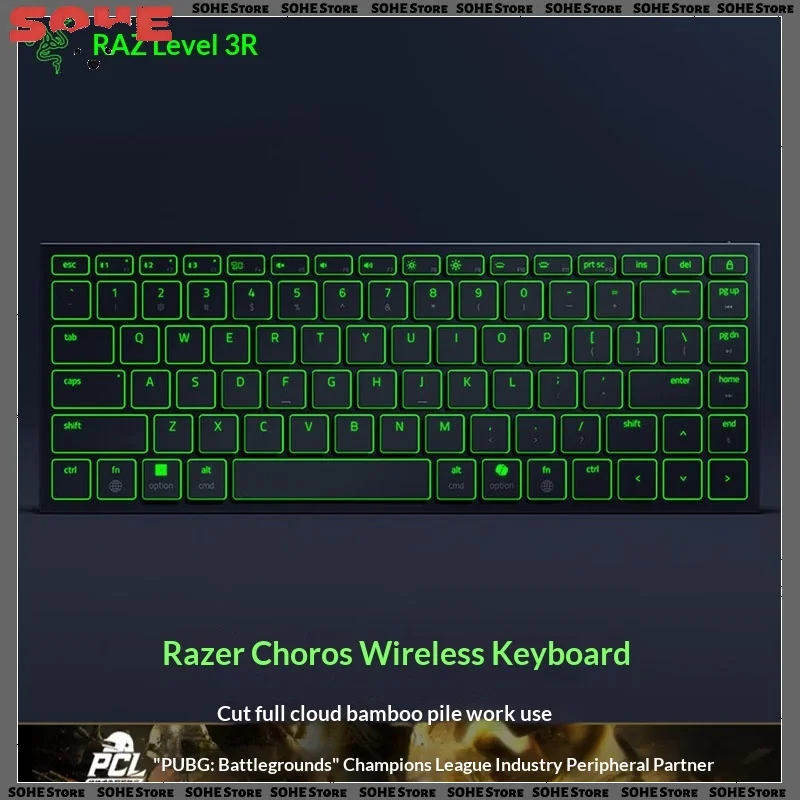 Teclado Razer Joro Portátil Sem Fio Bluetooth com Interruptores de Perfil Ultra Baixo, Modo SNAP TAP, Pareamento Inteligente, RGB para Jogos e Escritó