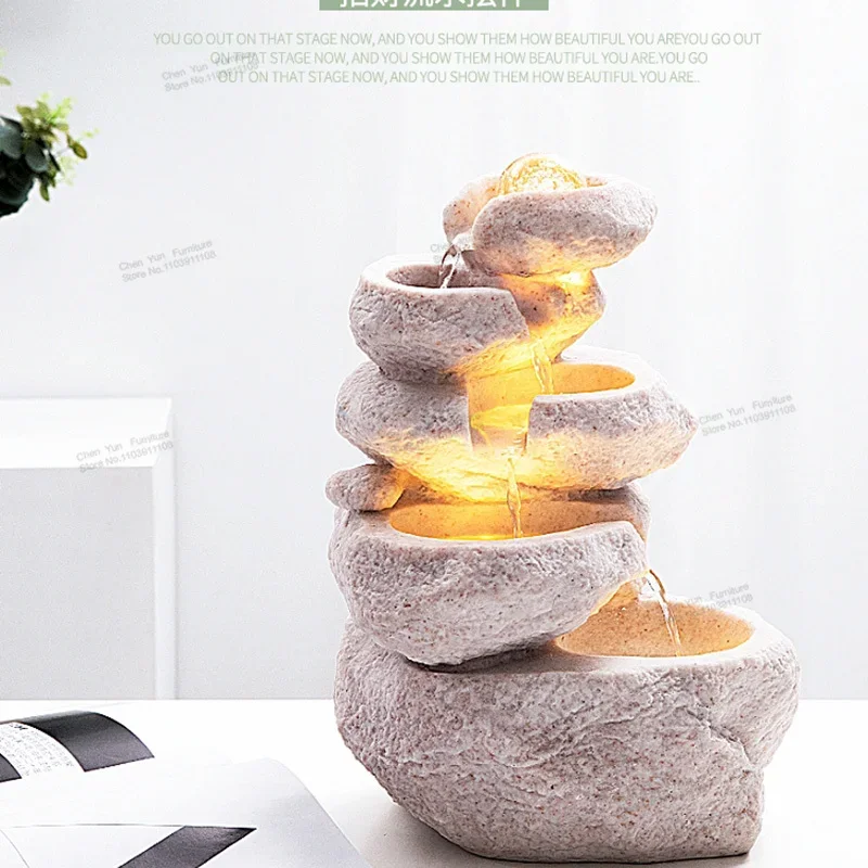 Fountain Rockery Indoor Fountain Home Ornament Symbolizing Wealth Home Decor Office Indoor Fountain Vestibule Fuente Interior