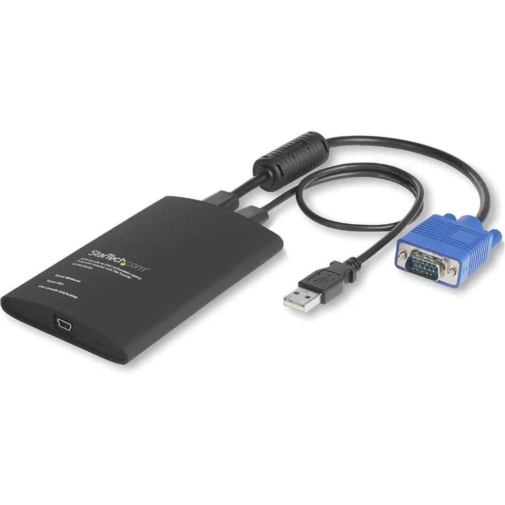 Portable Laptop Crash Cart Adapter, USB/VGA KVM Console, File Transfer & Video Capture