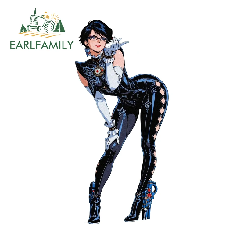 

Наклейки на автомобиль EARLFAMILY Bayonetta Alluring Pose, крутые модные аниме-наклейки на мотоцикл, наклейки на багажник, солнцезащитные аксессуары для автомобиля