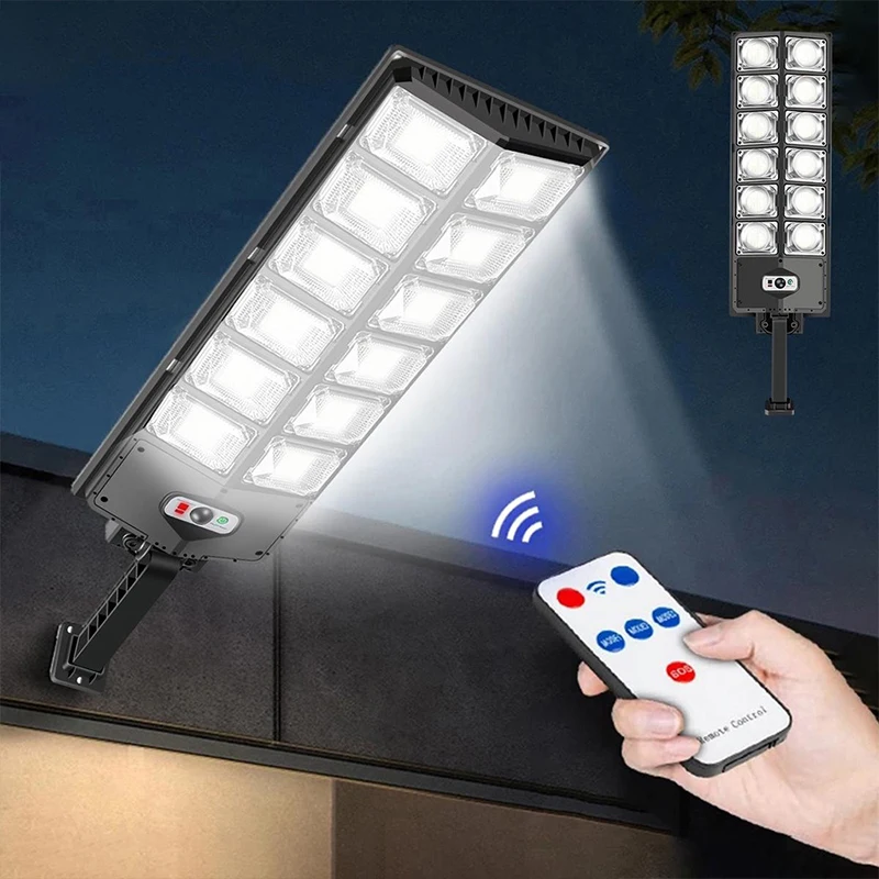 10pcs 600000 Lumens Solar Led Light Outdoor Lighting 990 LED Garden Lights Big Solar Panel Lamps Motion Sensor Street Light