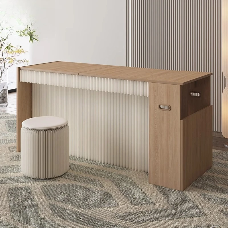 Foldable Invisible Desk Office Long Table Stool Combination Multifunctional Conference Table Workbench Meeting Table