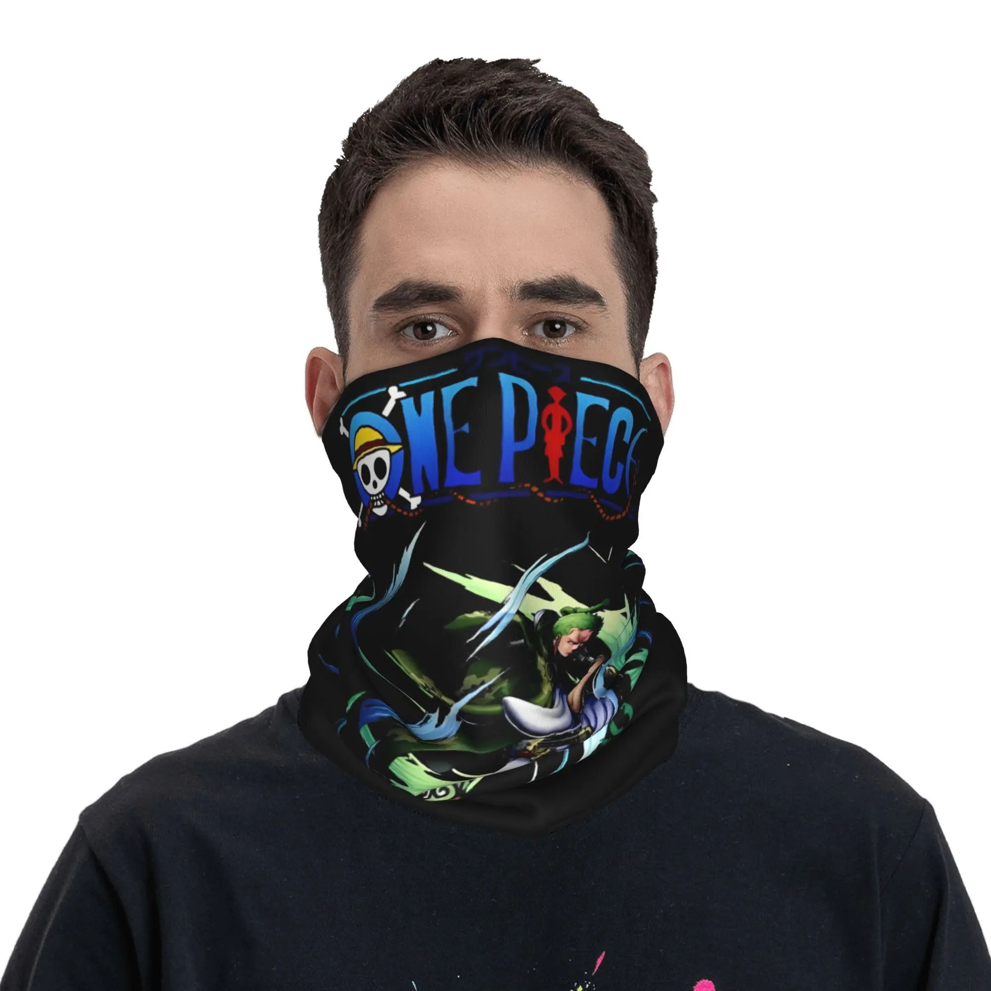 قطعة واحدة أنيمي زورو وشاح سحري إكسسوارات الرقبة الجراب باندانا وشاح الصيف تشغيل قناع الوجه للرجال النساء تنفس